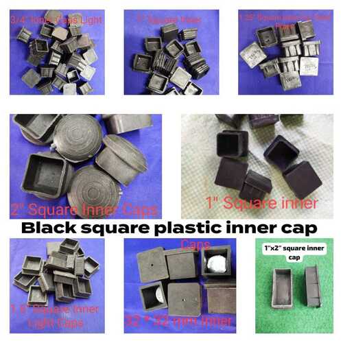 Black Square Plastic Inner Caps