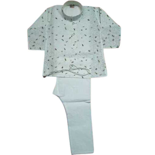 Kids Cotton Printed Kurta With Pyjama Set