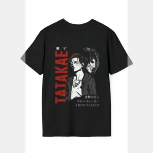 PRINTED OVERSIZED T SHIRT EREN YEAGER INSPIRED