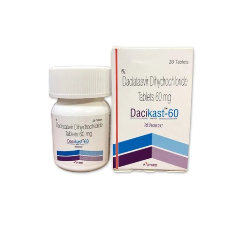 Dacikast 60 MG Tablet - White, Anti-Infective Medicine in 28-Count Box | Quality Assurance, Expert Consultation, Timely Delivery, Affordable Pricing, Customer-Centric Approach