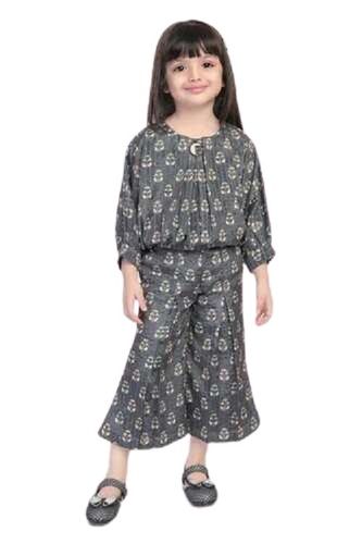 Kids Girls Full Sleeves Printed Fancy Wear