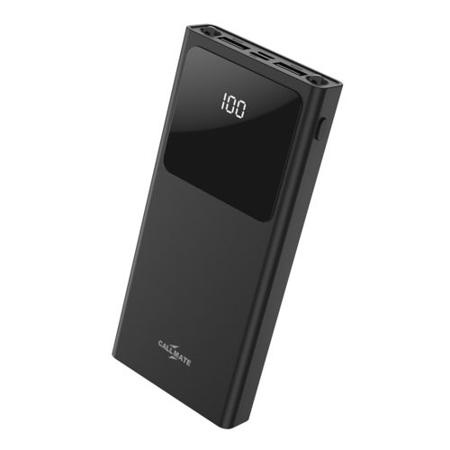 Callmate 10000mAh Flashlight Power Bank, 15W Fast Charging with Dual Input & Output | 2 Output & 2 Input | Digital Display (15 W) (Black, Lithium Polymer)