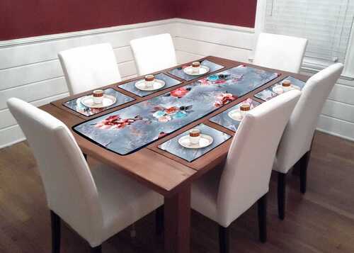 Laminated Printed Dining Table Runner Set