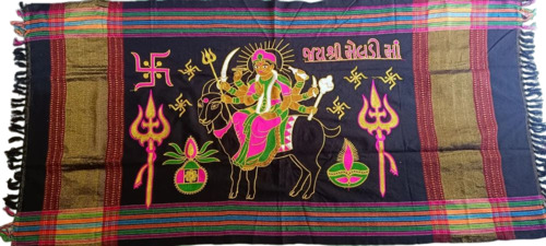 Designer Shawls - Color: Back & Red