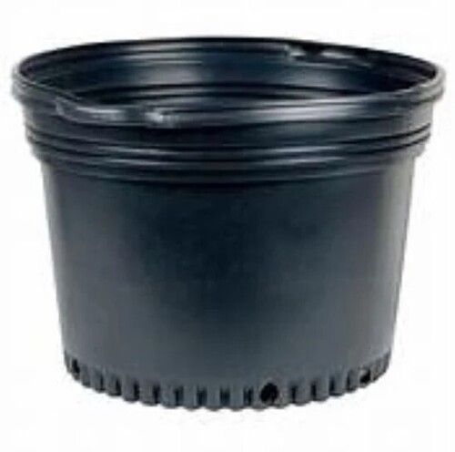 Black Color Floor Mounted Round Shape Plastic Nursery Pots