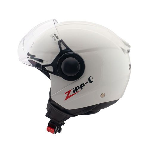 White open face helmet