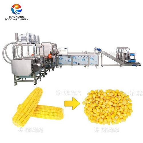 Corn Threshing Blanching Cleaning And Air Drying Line