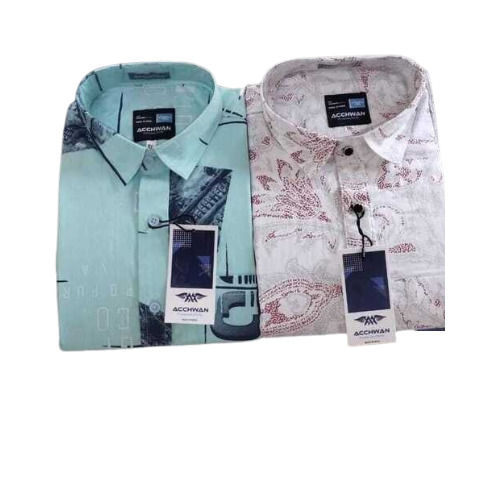 Mens Printed Full Sleeves Casual Cotton Shirt For Daily Wear