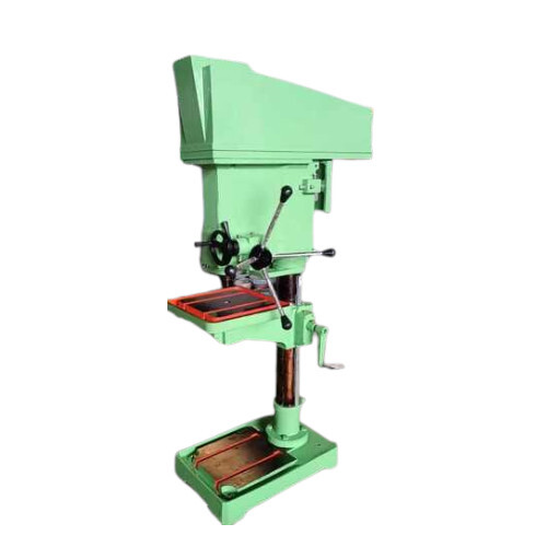 Pillar Drill Machine - 1465x740x400 mm , High-Speed Drilling Capability, Adjustable Speed Settings, Damage Resistant Design, Precise Depth Adjustment, Versatile for Various Materials, Manual Operation, Metal Build, Green Finish, 190 kg Weight