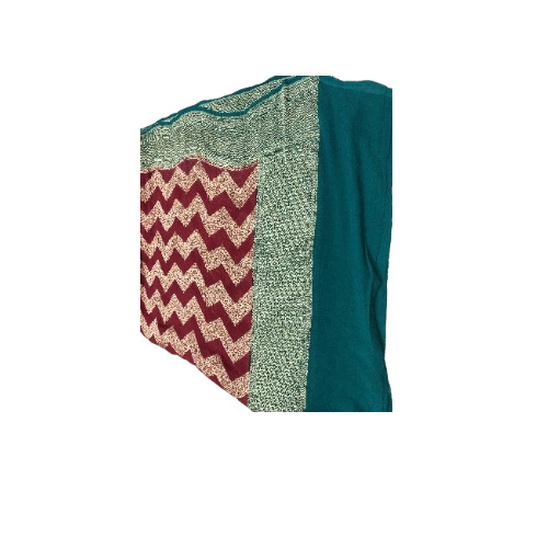 Silk Georgette Dupatta - 100% Organic Silk, 2.5 Meter Length, 44 Inch Width | Bright Multicolor Stripe Pattern, Woven Texture, Shrink-Resistant, Smooth and Cool