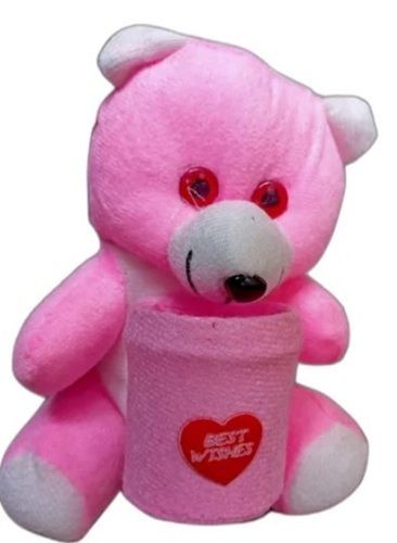 Pink Color Teddy Bear Mug Soft Toy For Home