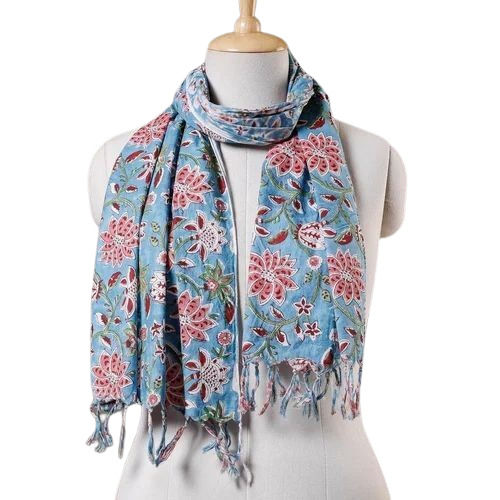 Multicolor Hand Block Printed Cotton Stole