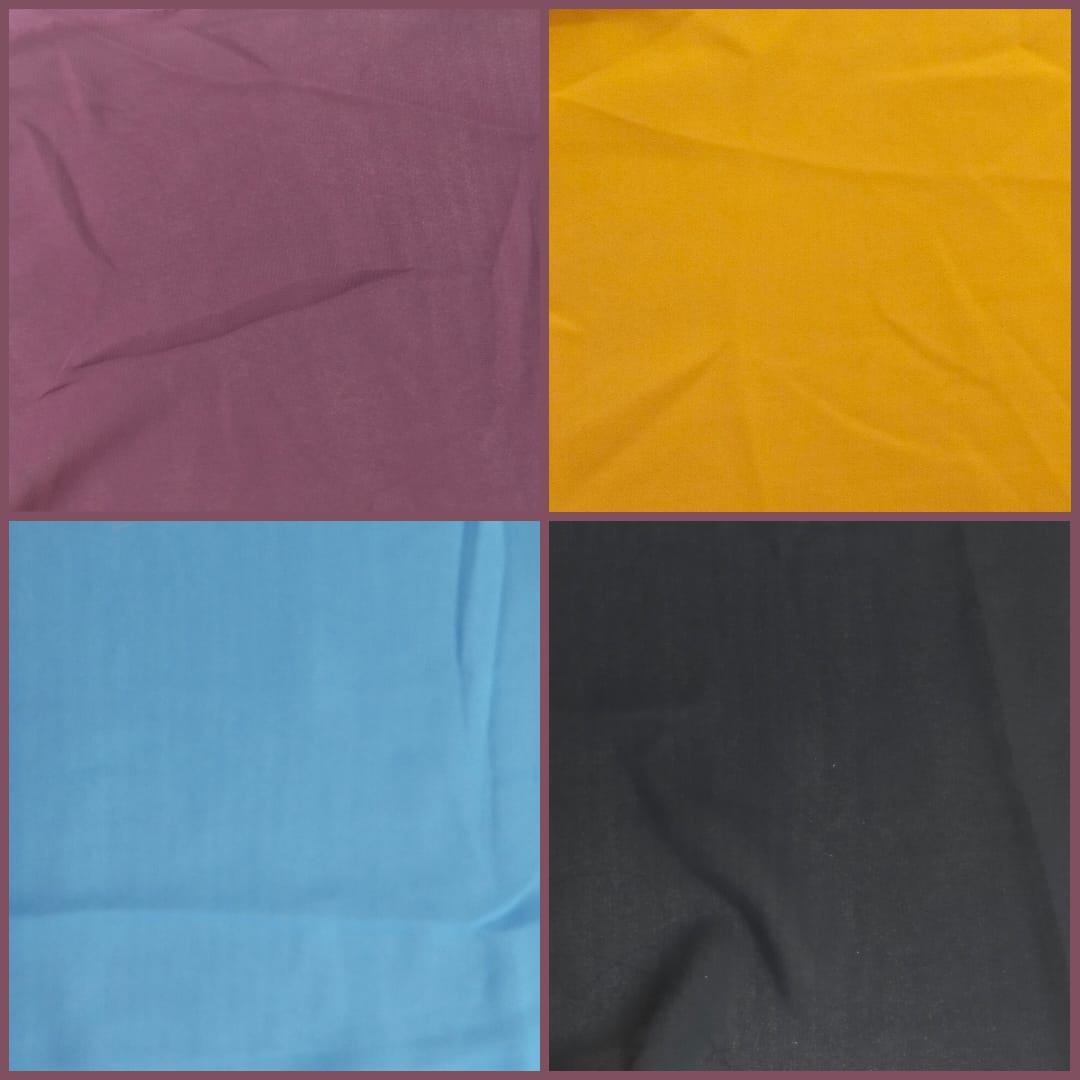 Solid Plain Polyester Georgette Fabric