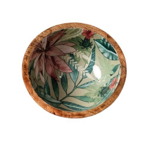 Designer And Printed Wooden Enamel Bowl