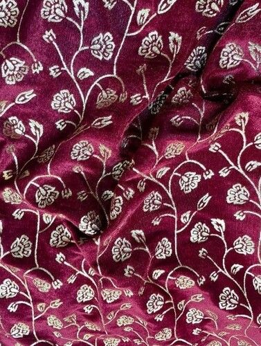 50-60 Meter Length Foil Printed Velvet Fabric 