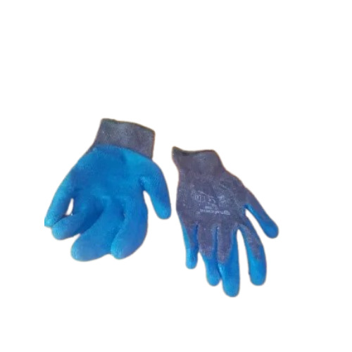 Cotton Knitted Hand Gloves - Full Finger Blue | Soft Smooth Texture Breathable Skin Friendly