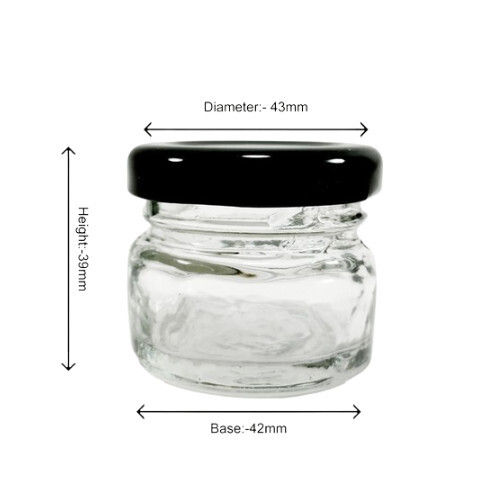 30ml Capacity Transparent Round Honey Jar with Lid