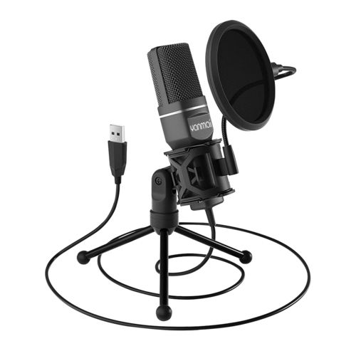 Custom Quality Plug And Play Fio Podcast Microfonos Cardioid Kit Microfone Pc Com Streaming Recording Usb Microphone