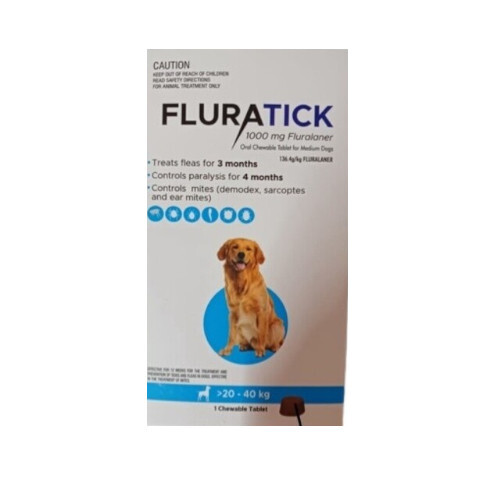 1000 Mg Fluralaner Oral Chewable Tablets For Dog