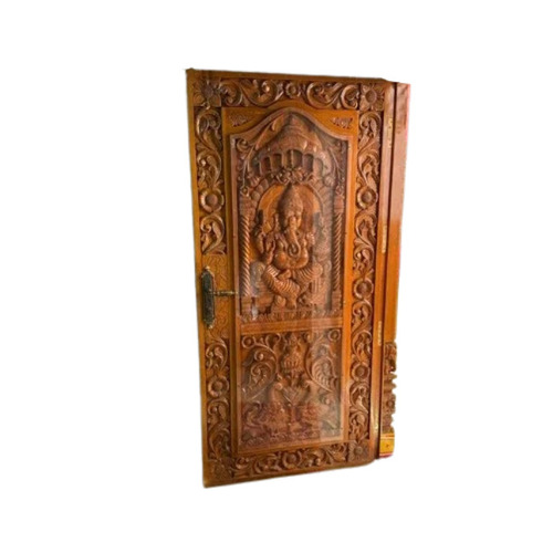 Teak Wood Main Entrance Door - Teak Wood, Finished Surface, Brown Color | Modern Design, Long Life Durability, Ideal for Exterior Residential Use