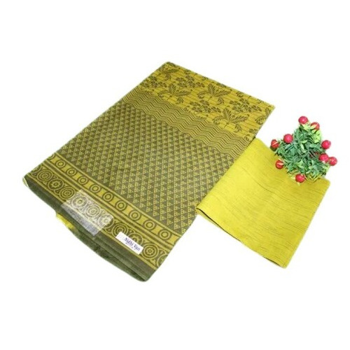 Mul Mul Hand Print Sarees - Cotton Blend, Various Sizes Available | Elegant Look, Fade Resistance, Ideal for Gifting