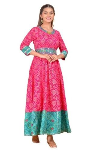 Long Cotton Kurti For Casual Wear