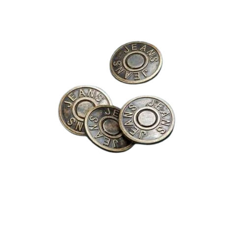 Round Metal Shank Jeans Button