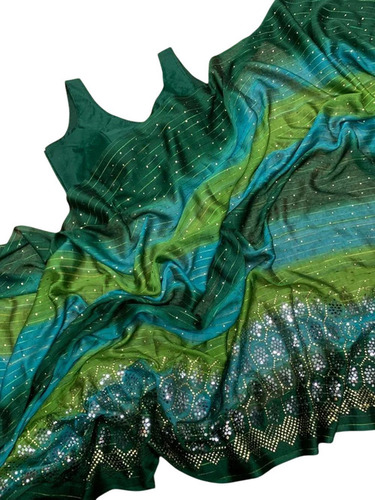 Party Wear Sarees - Color: Green