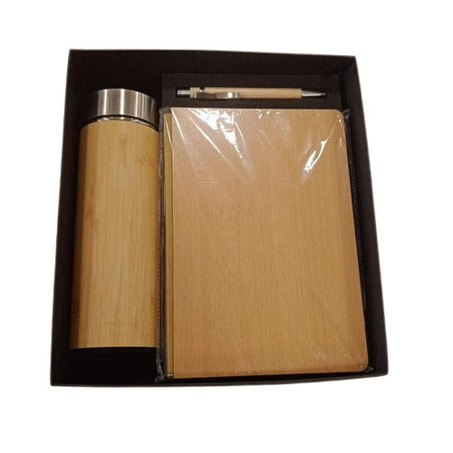Wooden Pen Bottle and Diary Gift Set
