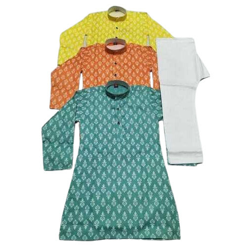 Kids Ethnic Printed Kurta Pajama Set