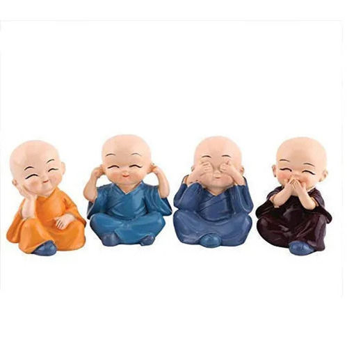 Decorative Meditating Baby Monk Buddha (Pack Of 4)