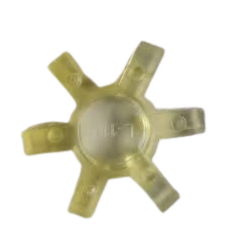 Rubber Star Coupling - Yellow, 100mm Size, Round Shape, Jaw/Spider Structure | New Fine Finished Rubber Coupling for Industrial Use, 0.50g Weight