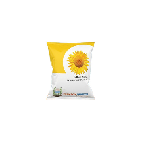 -Sun777 F1 Hybrid Sunflower Seeds - Medium Duration 100-110 Days 600-700 Grams Mature Flower Weight 25-30 Cm Diameter 99.5% Purity 9 Months Shelf Life