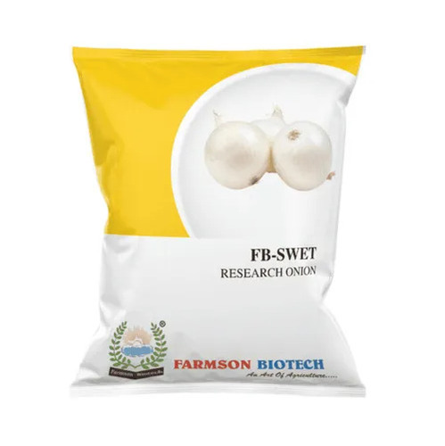 -Swet White Onion Seeds - 500g Attractive White Bulbs Weighing 150-200g with 8-10cm Diameter 100-105 Days Maturity Long Storage Life
