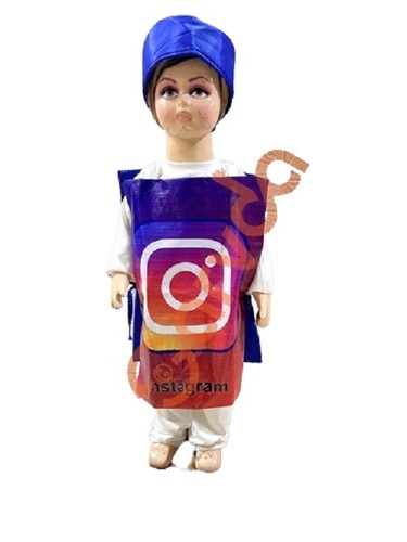 Costume Cutout Free Size - Polyester Fabric Suitable for All Ages Engaging Blue Design for Imaginative Play and Interactive Photo Sessions