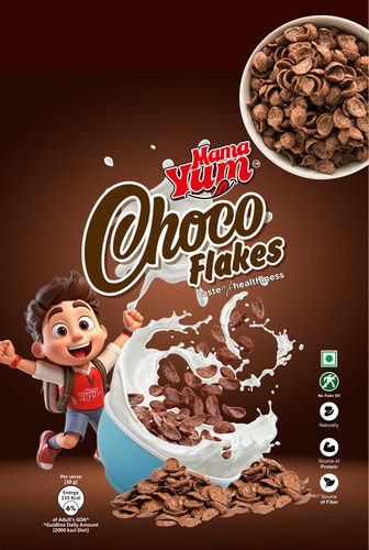 Crispy Sweet Taste Chocolate Flavour Hygienically Packed Choco Flakes