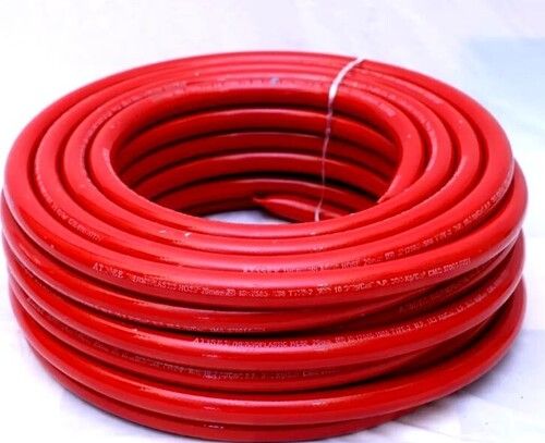 Fire Fighting Spray Hose Pipe - Pvc Material, 3/4 Inch Diameter, 6 Mm Thickness, Red Color | 30 Meter Length, Working Pressure 10.2 Kg/cm2