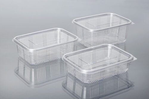 600Ml Transparent Pet Hinged Containers - Product Type: Food Packaging Boxes