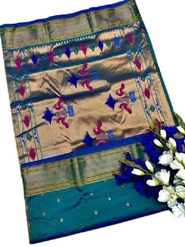 Paithani Sarees - Soft Fine Tana Silk, Rich Double Pallu Design | All Over Buttis, Premium Quality 100%