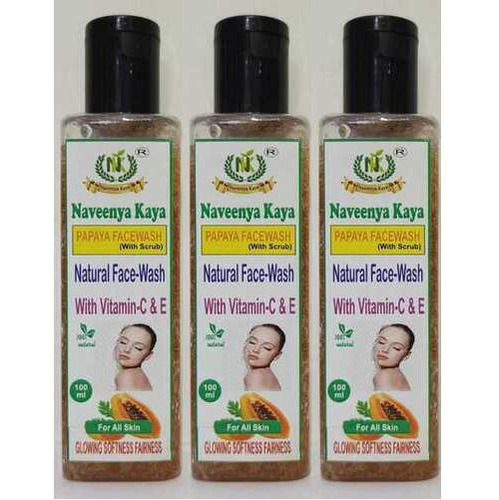 Papaya Face Wash Combo 3 Pcs - Ingredients: Herbal