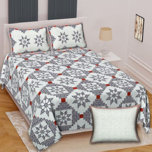 Ajarakh Print Cotton Double Bedsheet