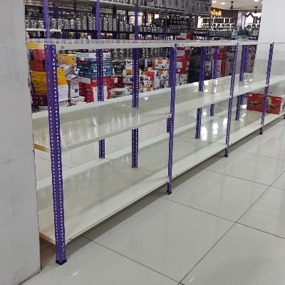 Commercial Racks - Polished Metal, Customized Size, Square and Rectangular Shape, Corrosion Resistant, White and Blue Color