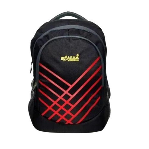 Designer Laptop Backpack - Polyester Standard Size Black | Lightweight Moisture Proof Attractive Design Washable Unisex