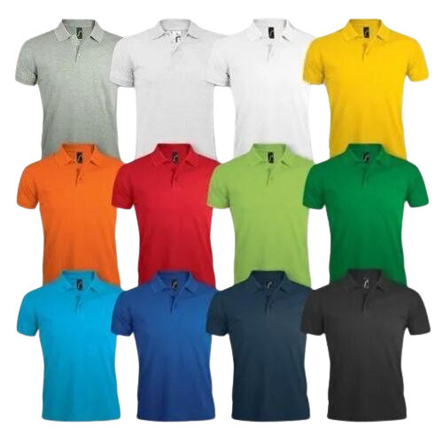 Men's Cotton Polo T-Shirt - Light Weight, Breathable, 100% Pure | Short Sleeves, Plain Pattern, Multiple Colors Available