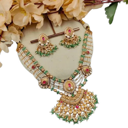 Iconic Elegance Polki Necklace Set