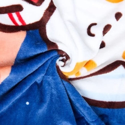 Baby AC Blankets - Flannel Material, 100x140 cm Size, Blue Printed Pattern | Suitable for Babies and Children, Hand Washable, Ideal for Home and Travel