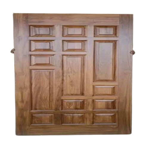 Brown Carved Teak Wood Doors - Size: Customized