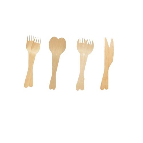 140Mm Wooden Cutlery - Color: Brown