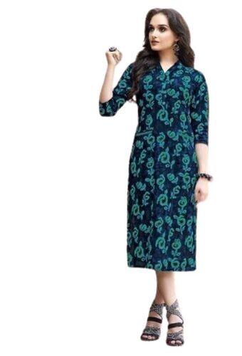 Ladies Kurti - Nylon Material, Customized Size, Green and Black, Long Sleeve | Elegant Design, Comfortable Fit, Stylish Patterns, Versatile Wear, High-Quality Fabric, Beaded Decorative Details, Anti-UV, Quick Dry, Washable