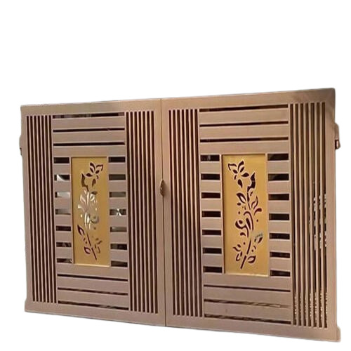 Iron Sliding Gate - Premium Quality, Modern Design | Brown Powder Coated Finish, Center Lock Handle, Suitable for Home Entry